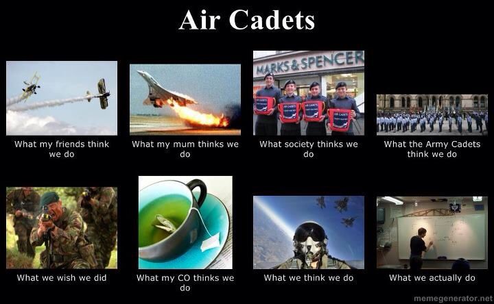 an image of air cadets that are in the middle of different pictures and words