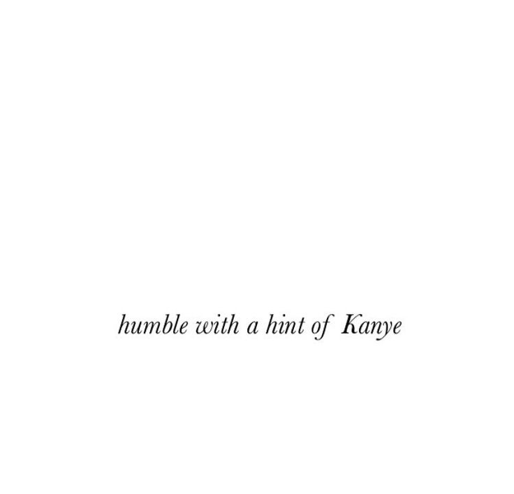 the words humble with a hint of kave are written in black on a white background