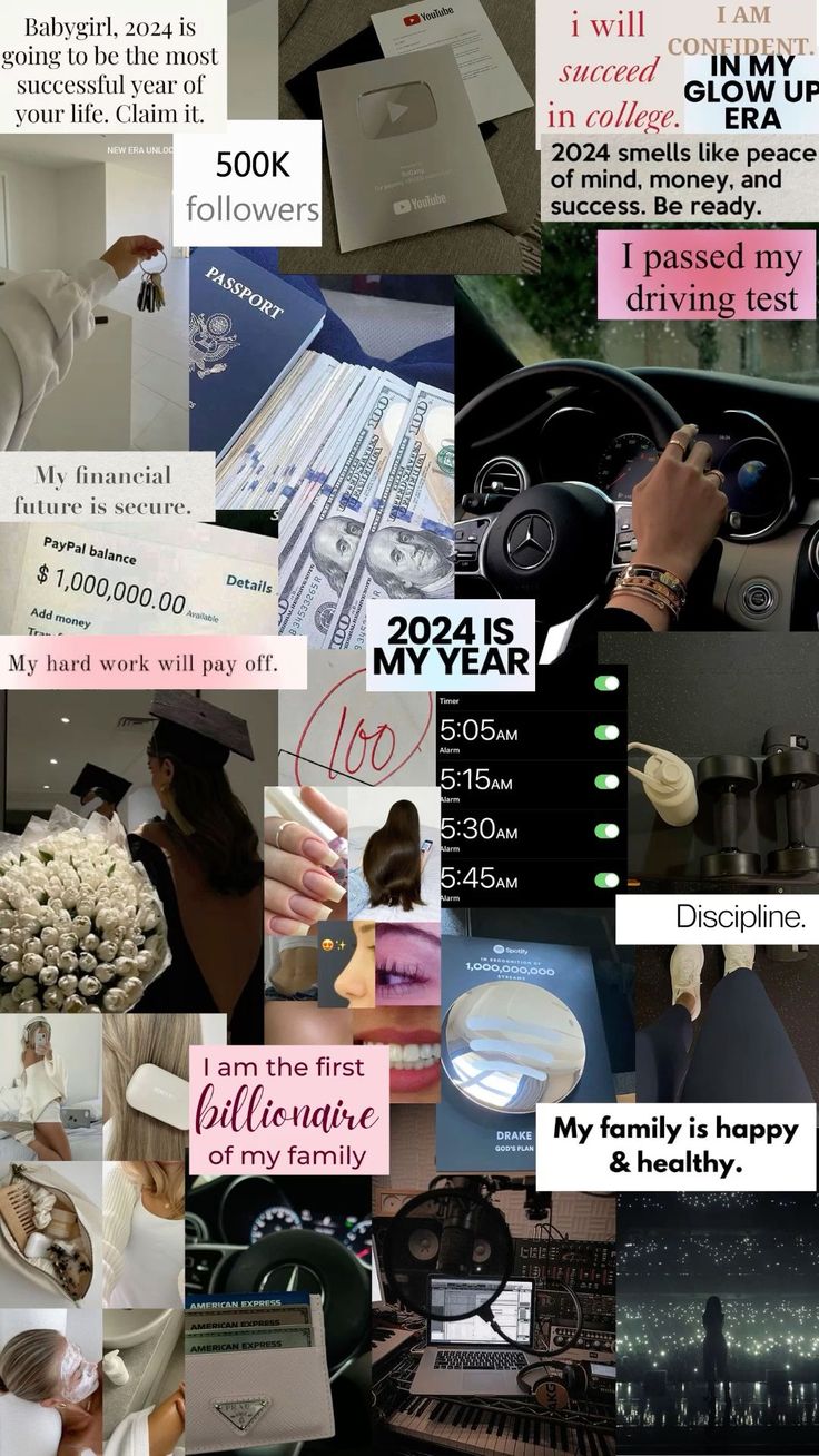 Manifesting Money Career Mood Board, Career Manifestation Aesthetic, Manifest Car Affirmations, Dream College Manifestation, Manifesting My Dream Life Aesthetic, Test Manifesting, Dream College Vision Board, Career Ideas Aesthetic, Dream Vision Board Law Of Attraction