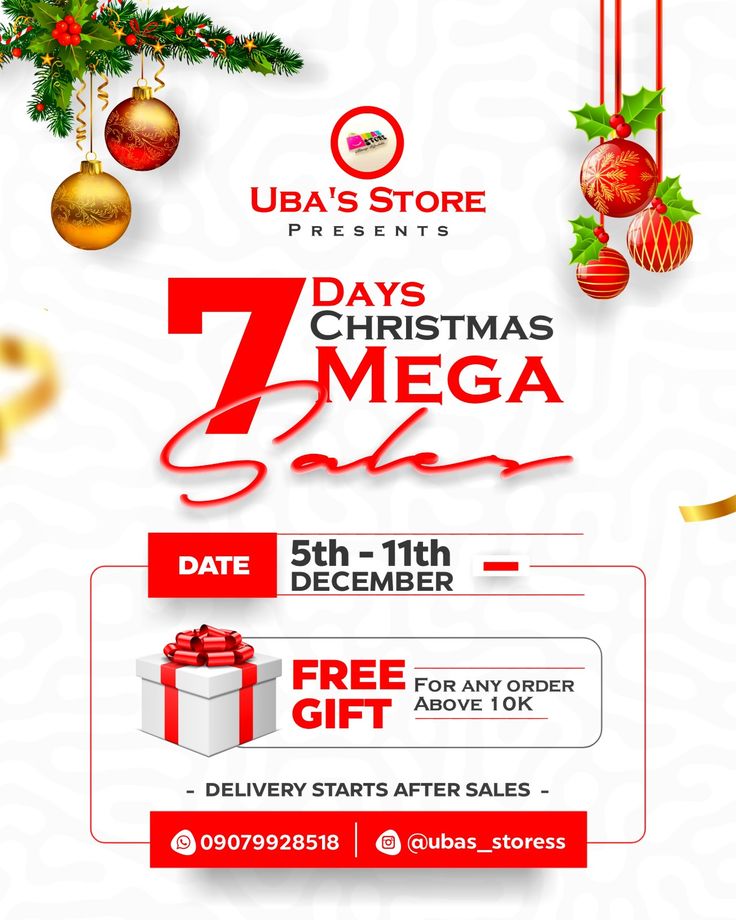 an advertisement for the christmas mega sale