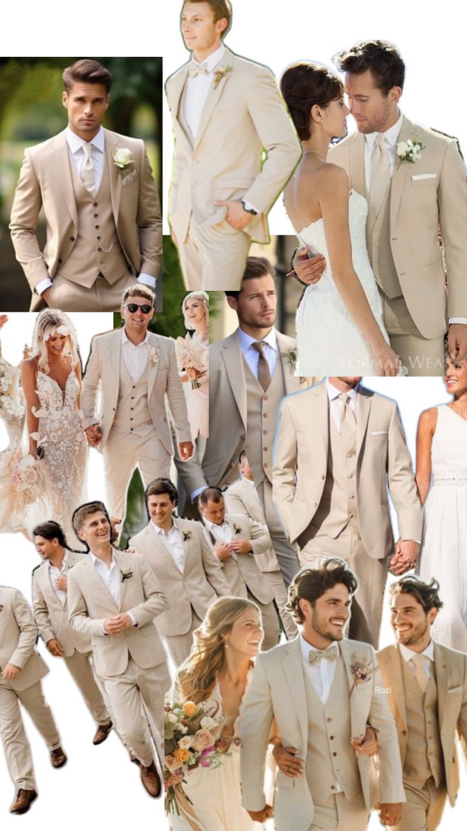 a collage of people dressed in wedding attire