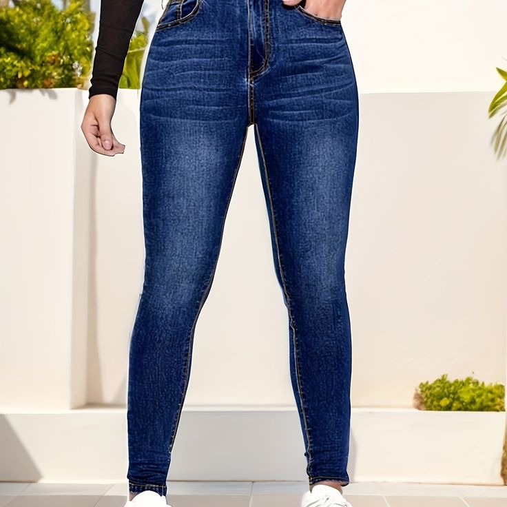 Material:DenimComposition:90% Cotton,10% SpandexLength:Long lengthBelt:NoDetails:WashedPatterned:Solid colorSuitable types:SkinnySheer:NoFabric:High StretchType:JeggingPant Length:Long lengthSeasons:All-seasonCare Instructions:Machine wash, do not dry cleanStyle:CasualOccasion:Weekend CasualClosure Type:Button FlyFit Type:SkinnyWaistline:High WaistPrinting Type:No PrintingWeaving Method:Knit FabricItem ID:BK34908 There maybe 1-2 cm deviation in different sizes, locations and stretch of fabrics.