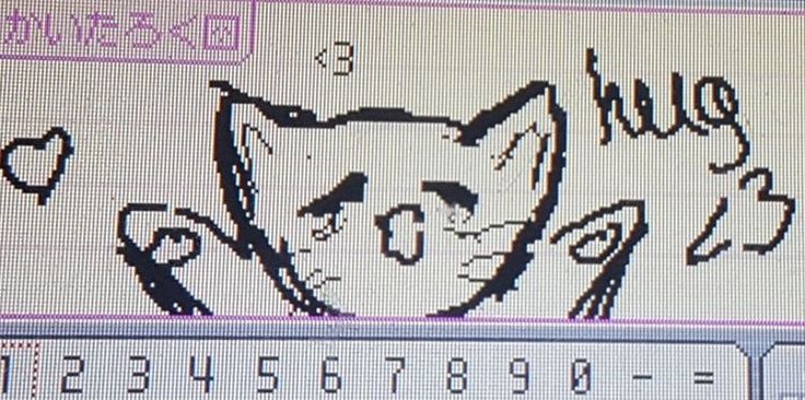 a computer screen with an image of a cat on it's face and numbers