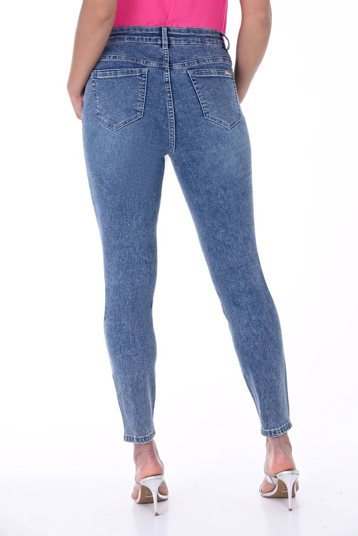 Frank Lyman Denim Pants 246213U. Get ready to make a fashion statement with the Frank Lyman Jeans 246213U – where classic Blue meets contemporary chic! Crafted from a divine blend of 98.5% Cotton and 1.5% Elasthane, these Woven Denim Pants are more than just jeans; they're a Canadian masterpiece designed for the modern woman. Step into a world of timeless denim design, where comfort meets versatility in every stitch. The classic blue hue makes these pants a must-have wardrobe staple, effortlessly pairing with a range of tops and shoes for any occasion – from casual outings to polished affairs. Designed in the fashion haven of Canada, the Frank Lyman Jeans 246213U showcase the brand's commitment to creating not just fashionable but also comfortable pieces. Elevate your denim game with these High Rise Washed Blue Jeans, Light Indigo Fitted Straight Leg Jeans, Fitted Light Indigo Straight Leg Jeans, High Rise Stretch Washed Blue Jeans, Light Wash Stretch Straight Leg Bottoms, Light Wash Straight Leg Stretch Bottoms, High Rise Denim Blue Jeans, Chic Full-length Denim Blue Jeans, Blue Stretch Straight Leg Cropped Jeans