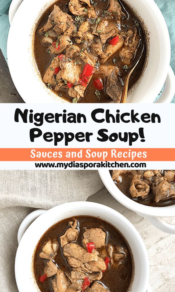 two white bowls filled with chicken pepper soup