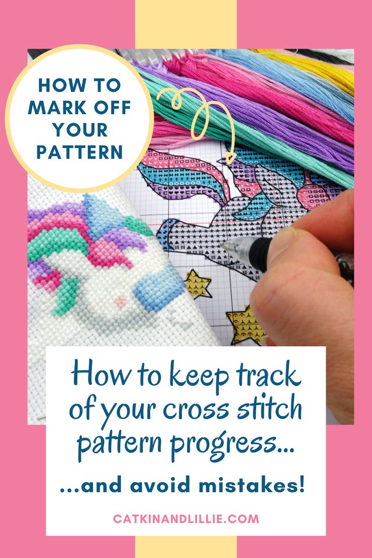 a hand is stitching on fabric with the words how to mark off your pattern