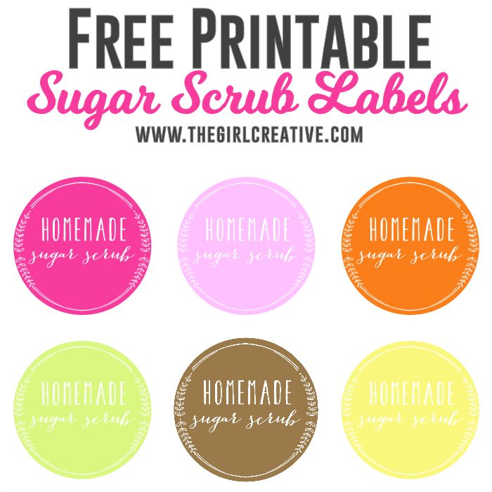 free printable sugar scrub labels for the home made soap