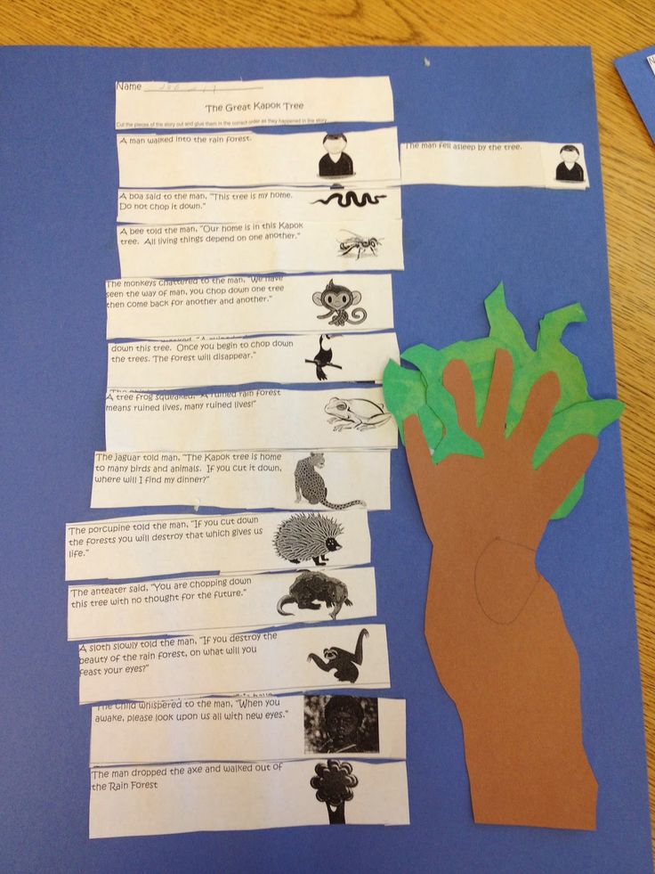 a paper cut out of a tree with pictures of animals on it and the words