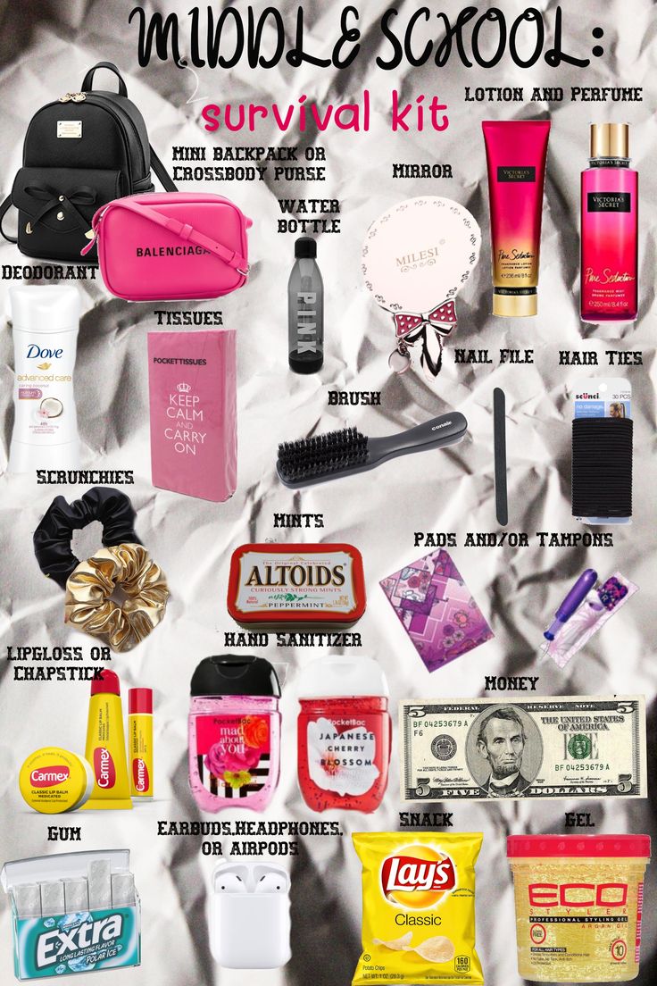 the contents of a travel bag are shown in this poster, including makeup and toiletries