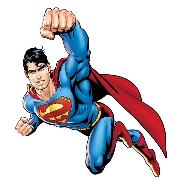 a man flying through the air while wearing a superman suit and holding his fist up