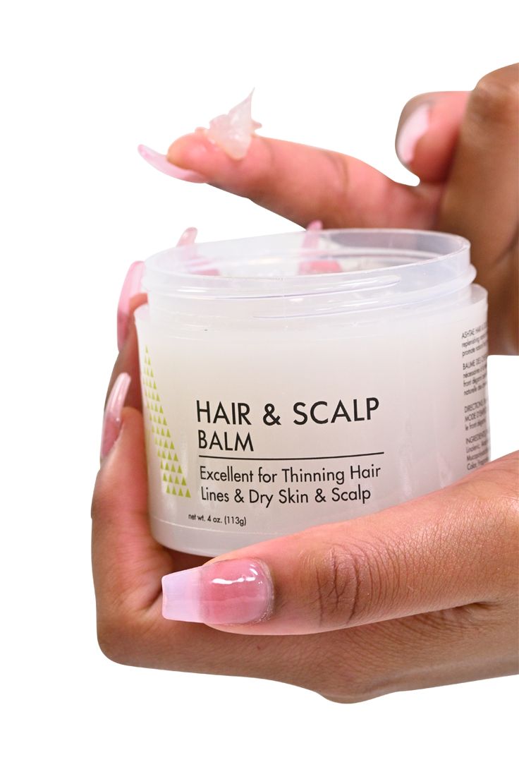 Description Features How To Use Retail ASHTAE Hair & Scalp Balm is excellent for thinning hairlines, dry skin and scalp. This product is perfect for basing the scalp and hairline before chemical services or as a daily scalp and hair dressing to help promote natural hair growth. Protects scalp during a chemical application. Adds moisture to the scalp.Promotes hair growth on thinning hairlines. Part hair into sections. Evenly distribute a quarter size amount of product throughout scalp and hairlin Thinning Edges, Scalp Moisturizer, Part Hair, Skin Moles, Hair Dressing, Hair Growth Secrets, Hair Balm, Promote Hair Growth, Regrow Hair