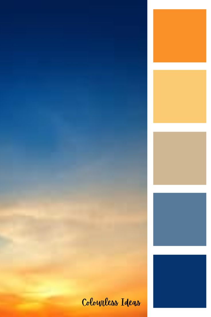 an orange and blue sky with clouds in the background