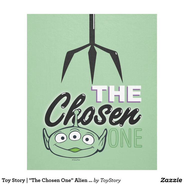 the chosen one poster with an image of a cartoon character in black and white on a green background