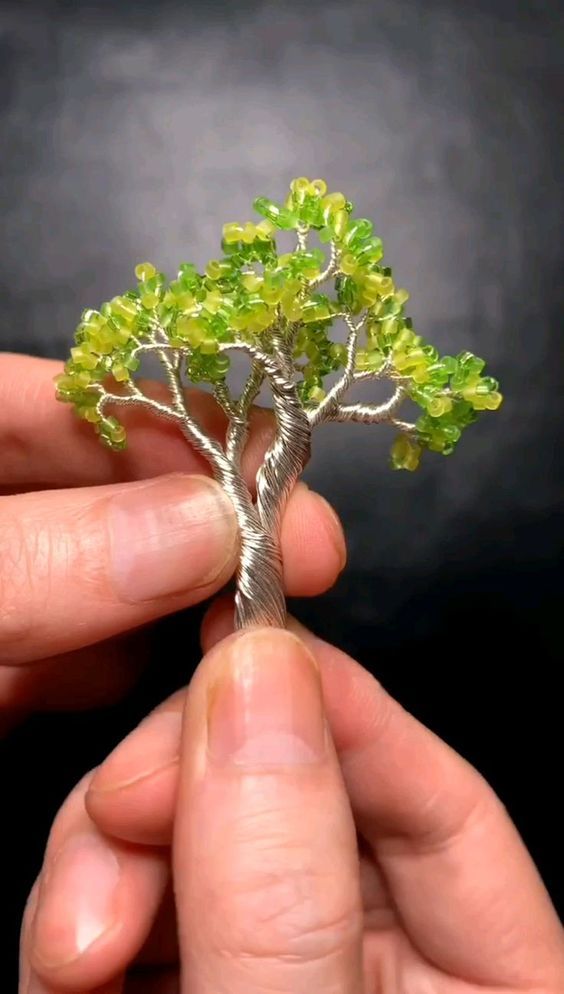 a person holding a small tree in their hand