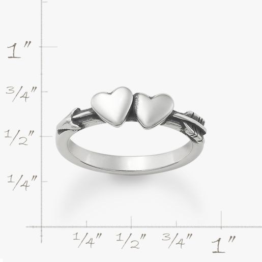 Two-of-a-kind hearts are joined by Cupid's arrow on this sweet ring. Treat yourself, or your loved one, to the sterling silver Two of a Kind Ring as a reminder of the cherished bond you share. Each heart is engravable with one initial. Two Of A Kind, Sweet Ring, Cupids Arrow, James Avery, Kind Heart, Treat Yourself, Initials, Sterling Silver, Ring