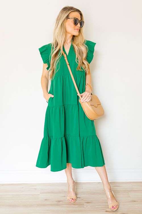 Santana Flutter Midi, Amazon - New Arrivals - The Blue Door Boutique Green Midi Dress With Ruffle Hem, Green Dress With Ruffle Hem And Ruffle Sleeves, Green Dress With Ruffle Hem And Sleeve, Green Flutter Sleeve Dress With Ruffle Hem, Green Ruffle Sleeve Dress For Brunch, Green Tiered Midi Dress For Spring, Green Tiered Midi Dress For Brunch, Green Tiered Skirt Midi Dress For Spring, Green Tiered Skirt Midi Dress For Brunch