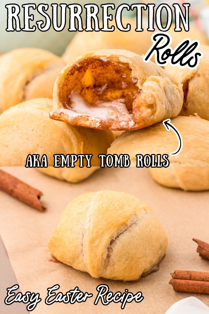 the recipe for cinnamon roll rolls is shown with cinnamon sticks and cinnamons around it