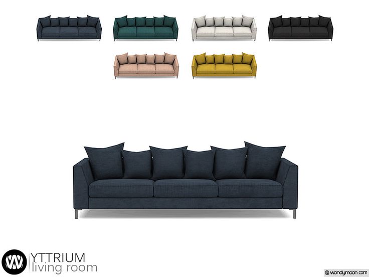 an image of a couch set up with different colors and sizes for the sofas