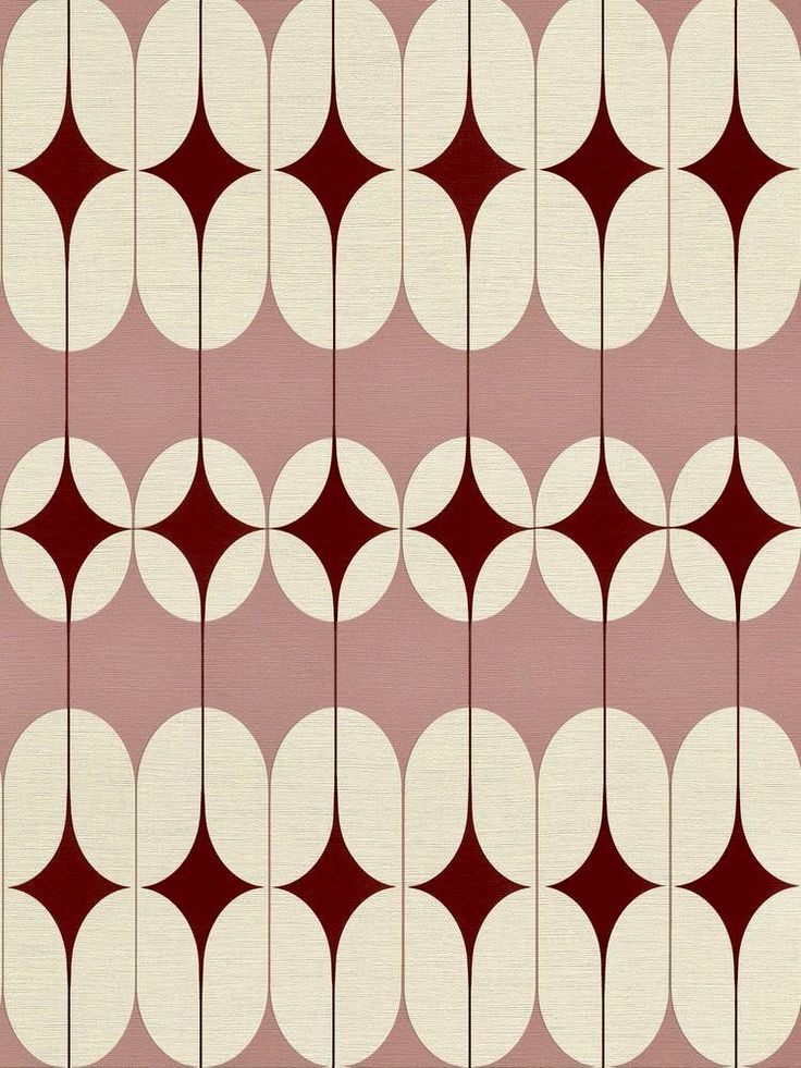 a pink and white wallpaper with circles on the top, in various sizes and colors