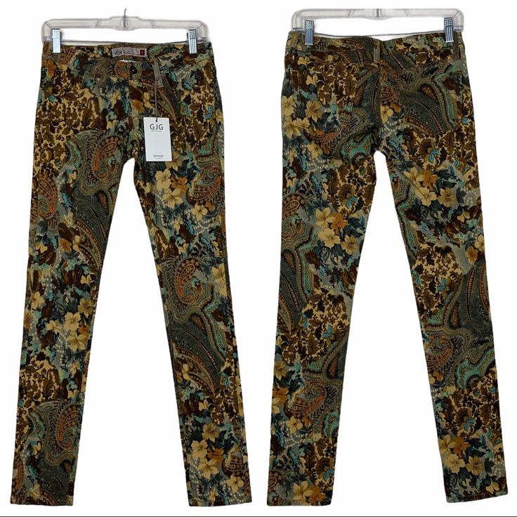 New With Tags $39.95 Brand: Gjg Denim Size: 1 Multicolor Boho Paisley Floral Baroque Mixed Media Printed Midrise Skinny Jeans Pants - Made In Los Angeles - Little Stretch * All Measurements Are Taken While Item Is Laying Flat And Are Approximate * Waist: 14.5” Hips: 17.5” Rise: 7” Inseam: 32.5” (P) Paisley Print Trousers For Spring, Spring Patterned Bottoms With Paisley Print, Spring Paisley Print Patterned Bottoms, Spring Paisley Print Trousers, Casual Patterned Pants With Paisley Print, Casual Patterned Paisley Print Pants, Casual Paisley Print Patterned Pants, Casual Paisley Print Bottoms For Fall, Fitted Bottoms With Paisley Print For Spring