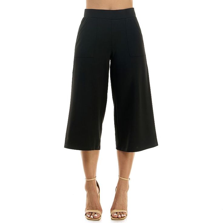 You can't go wrong with these women's culotte pants from Nina Leonard. Finding the perfect fit and size for women's clothing requires basic measurements of your chest, waist, hips and inseam. Use this guide to learn more about sizing and everything Kohl's has to offer in women's fashion. You can't go wrong with these women's culotte pants from Nina Leonard. Finding the perfect fit and size for women's clothing requires basic measurements of your chest, waist, hips and inseam. Use this guide to l Chic Capri-length Pants, Workwear Cropped Leg Capris With Elastic Waistband, Chic High-waisted Culottes, Workwear Capris With Elastic Waistband And Cropped Leg, Versatile Capri Length Bottoms For Workwear, Stretch Capri Length Bottoms For Work, Stretch High-waisted Wide Leg Pants With Side Pockets, Stretch Capri Bottoms For Work, Elegant Workwear Capri Bottoms