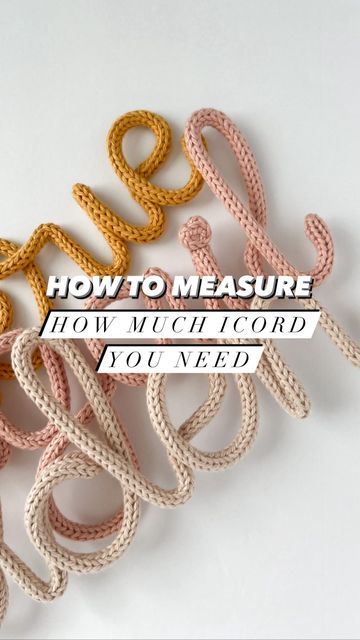 the words how to measure are written in crochet