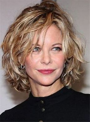 Deluxe Mixed Color Layered Celebrity Deeply Wavy Wig Synthetic Hair Meg Ryan Hairstyles, Shaggy Haircuts, Meg Ryan, Hair 2018, Shag Hairstyles, Penteado Cabelo Curto, Short Curly Hair, Great Hair, Women Over 50