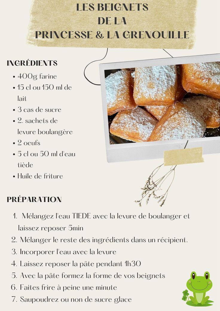 a recipe for french pastries with instructions on how to make them and what to use it