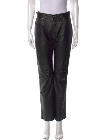 Diesel Leather Wide Leg PantsBlackMid-RiseSlit PocketsZip & Button ClosureFit:Pants by Diesel typically fit true to size. Diesel Leather Pants, Leather Wide Leg Pants, Leg Pants, Wide Leg Pants, Wide Leg, Clothes For Women, Pants, Leather, Clothes