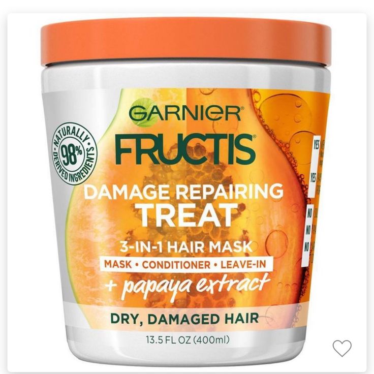 5 Lb Limit On Bundles 20 Minimum Purchase To Receive Bundle Price For The Item Brand New Damage Repairing Treat 1 Minute Hair Mask + Papaya Extract For Soft, Smooth & Damage Repaired Hair. 98% Naturally Derived Ingredients Parabens Free Silicone Free Colorants Free 13.5 Oz Whole Blends, Best Hair Mask, Garnier Fructis, Hair Repair Mask, Papaya Extract, Hair Masks, Baking Soda Uses, Damaged Hair Repair, Deep Conditioner