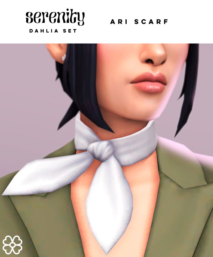 an animated image of a woman wearing a white bow tie and green shirt with the words serenity on it