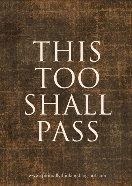 this too shall pass poster with the words