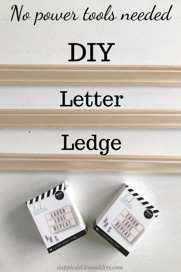 two pencils sitting next to each other with the words diy letter ledge written on them