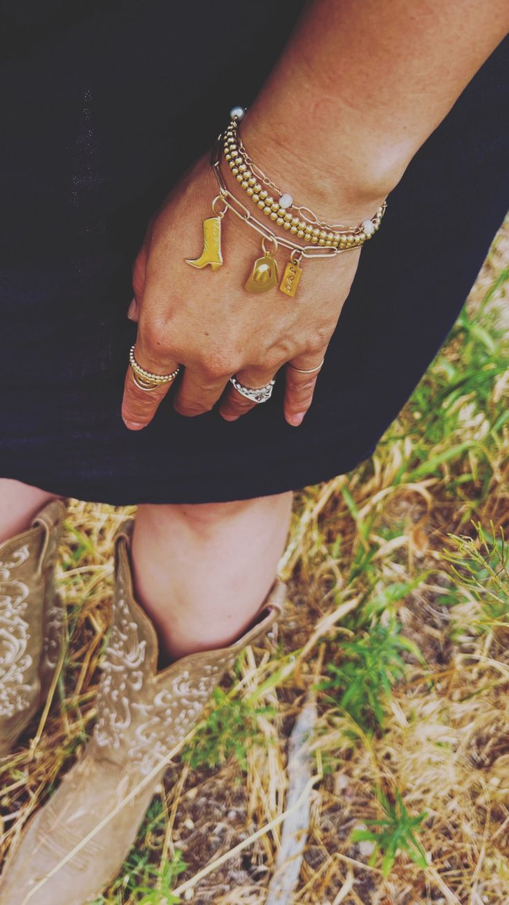 Expand your jewelry collection by adding to your necklace, bracelet, and earring sets! How to match check pic# 8 and pic #9Item Details:• This listing is for ONE(1) Charm.• Metal Type: 14K gold filled and sterling silver.Cross 27x16mmCowboy boot 15x19mmCowboy hat 12x16mmWear it 24/7 without worries.Wear it alone or pair it with your favs! Matching jewelry: Mix and Match Heirloom Sterling Silver Jewelry With Vintage Charm, Adjustable Nickel-free Yellow Gold Jewelry, Adjustable Gold Charm Bracelet For Everyday, Vintage Gold Plated Jewelry, Silver Brass Charms Jewelry, Silver Charms Jewelry In Brass, Silver Brass Jewelry With Charms, Gold Heirloom Jewelry For Everyday Wear, Handmade 14k Gold Jewelry For Good Luck