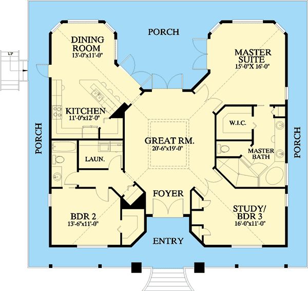 the first floor plan for a home