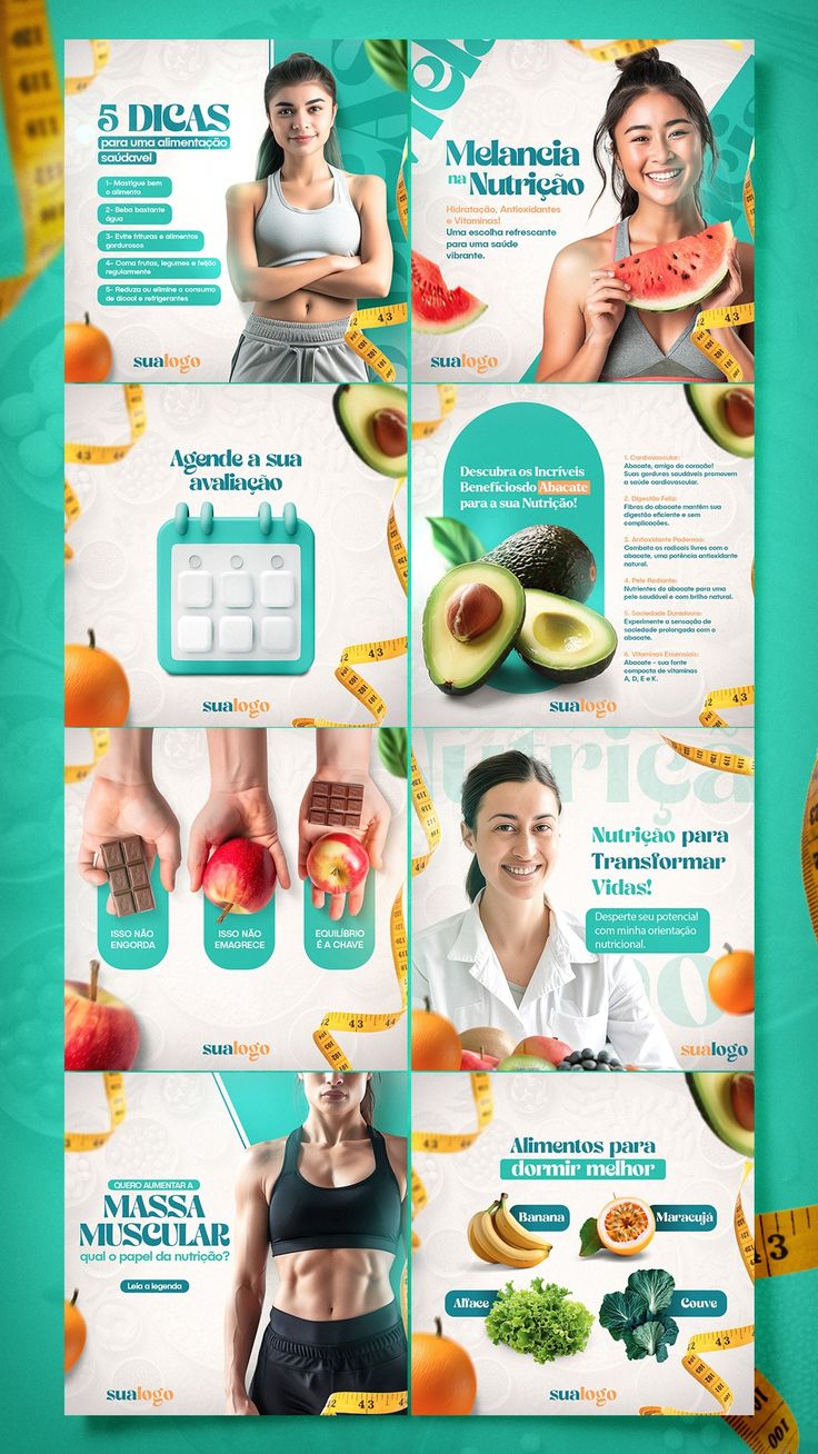 an advertisement for a diet program with pictures of fruits and vegetables on the front page