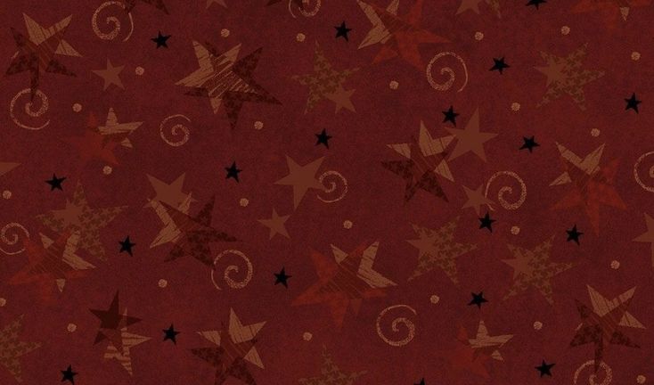 a red background with stars and swirls