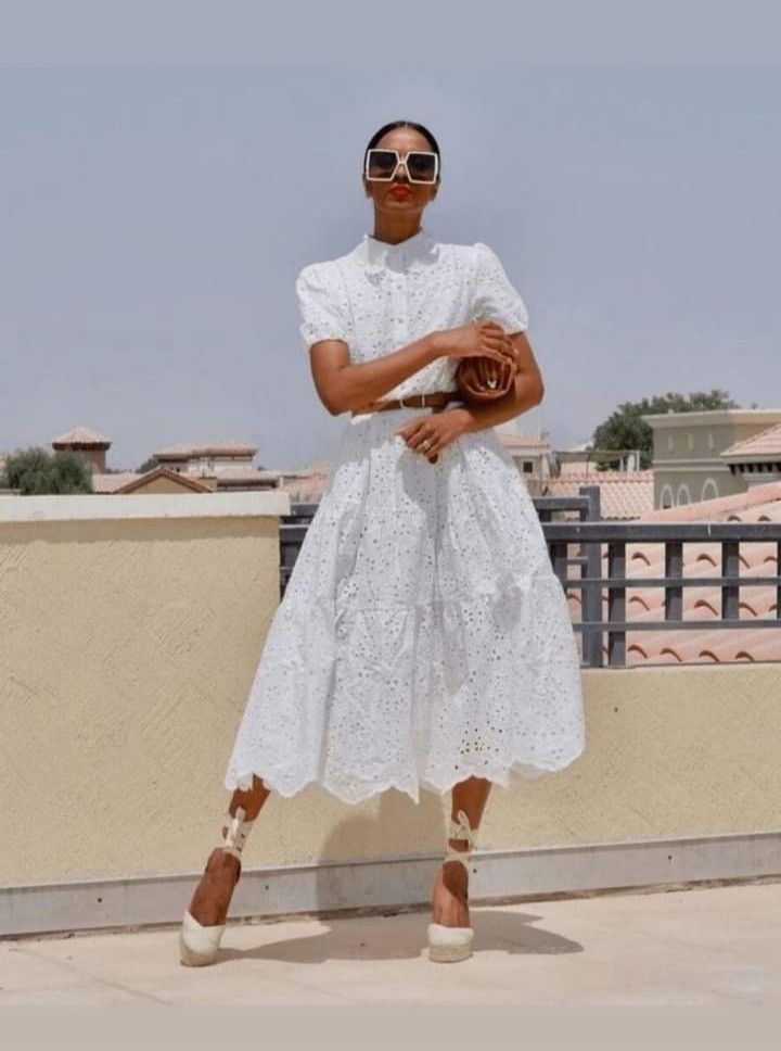 Cute Outfits With Wedges, Dress With Wedges Outfit, Alpargatas Outfit, Wedge Outfit, Espadrilles Outfit, Wedges Outfit, White Dress Outfit, Feminine Casual, Lace Summer Dresses