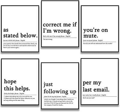 six black and white posters with the words correct me if i'm wrong