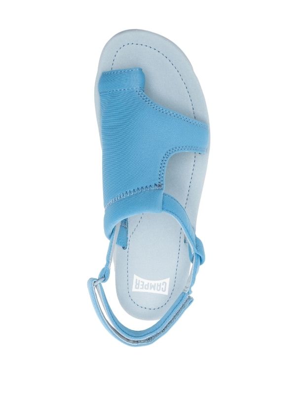 Camper Oruga Up Sandals - Farfetch Upcycled Materials, Blue Sandals, Contrast Stitch, Wash Bags, Sky Blue, Open Toe, Rubber Sole, Stitching, Luxury Fashion