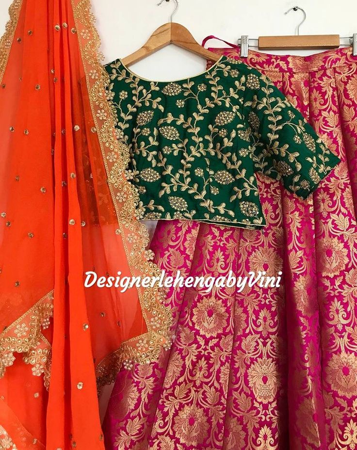 Fully stitched product Perfect for weddings and reception. Fabric details- Top- Intricate embroidery based on chinon Lehenga- Banarasi brocade Dupatta- Sequins on Georgette Can be Customized according to custom measurements. Delivery through FedEx or DHL. Processing time- 8-9 days Lehenga Blouse Designs Pakistani, Lehenga Combination Ideas, Pink Lehenga Combination Blouse, Reception Lehenga With Resham Embroidery In Brocade, Dark Green Lehenga Combination, Anarkali Brocade Lehenga For Reception, Designer Pink Brocade Lehenga, Brocade Lehenga For Reception During Navratri, Brocade Lehenga With Resham Embroidery For Designer Wear