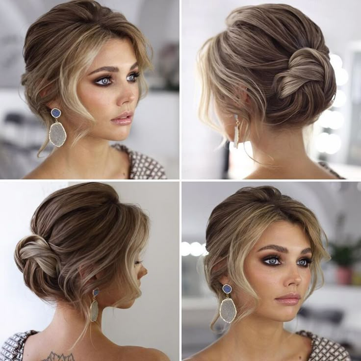 Knotted Bun, Updos For Short Hair, Sanggul Modern, Medium Length Updo, Tiktok Hair, Low Updo, Short Hair Up, Hairstyles Aesthetic, Short Hair Bun