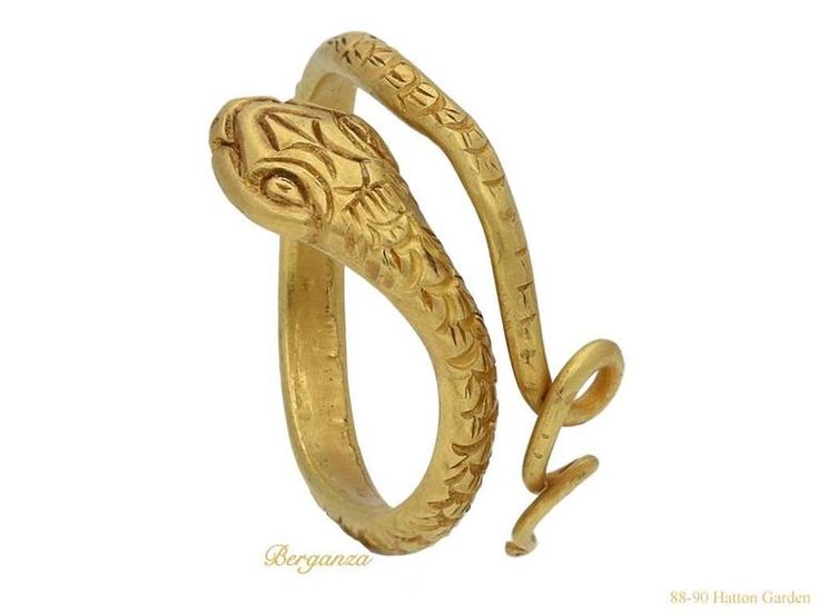 Ancient Egyptian gold snake ring, circa 322-30BC. Ancient Style Yellow Gold Ceremonial Jewelry, Ancient Style Yellow Gold Jewelry For Ceremonial Occasions, Ancient Yellow Gold Jewelry For Ceremonial Occasions, Ancient Ceremonial Hallmarked Jewelry, Ancient Style Collectible Yellow Gold Rings, Byzantine Yellow Gold Engraved Rings, Byzantine Style Engraved Yellow Gold Ring, Byzantine Engraved Yellow Gold Rings, Antique Hand Cast Gold Rings