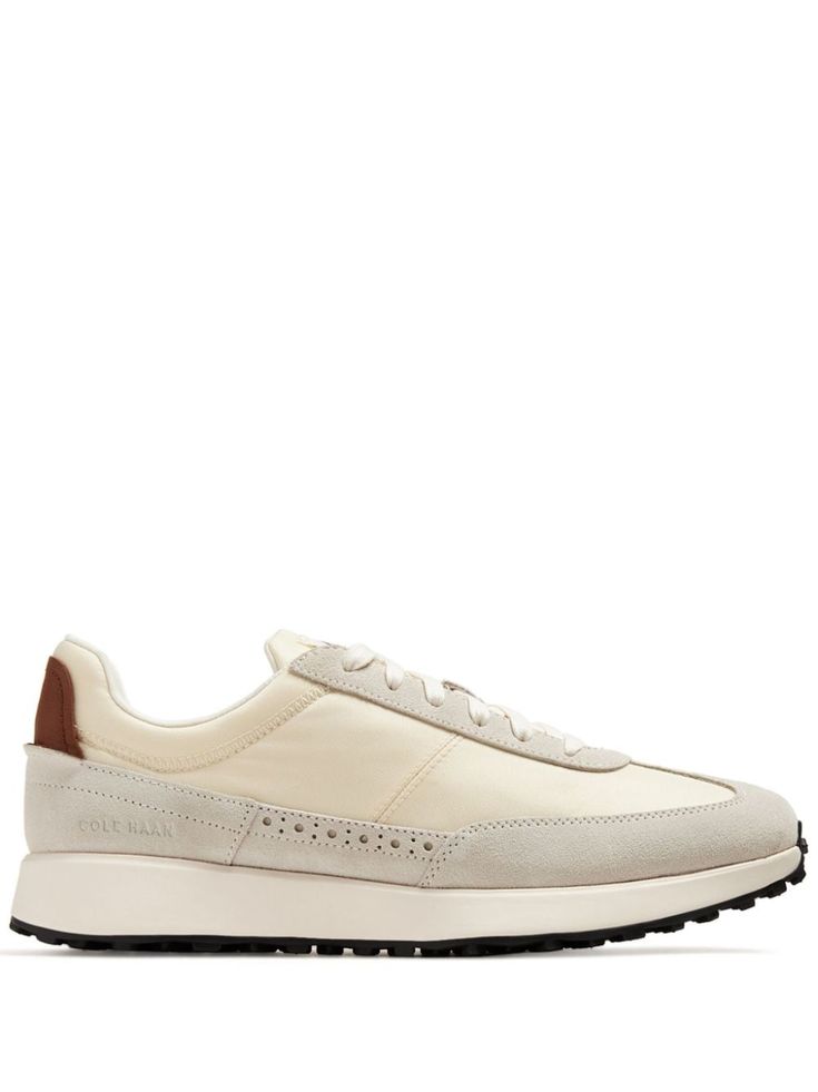 ivory white calf suede panelled design front lace-up fastening contrasting heel counter logo patch at the tongue round toe flat rubber sole Aviator Watch, Balenciaga Track, Balenciaga Triple S, Fine Watches, Custom Watch, Derby Shoes, Athletic Sneakers, Espadrille Shoes, Ivory White