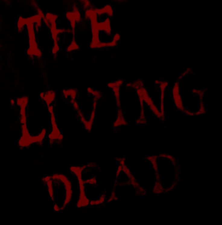 the living dead logo on a black background with red writing that reads,'i am the living dead '