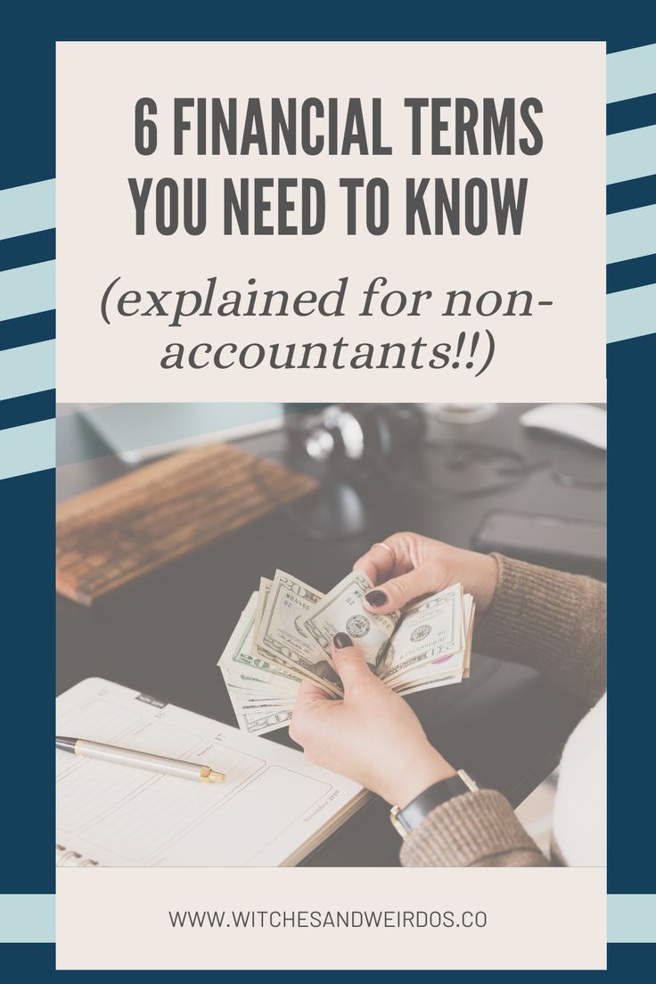 a person counting money with the words, 6 financial items you need to know explain for non