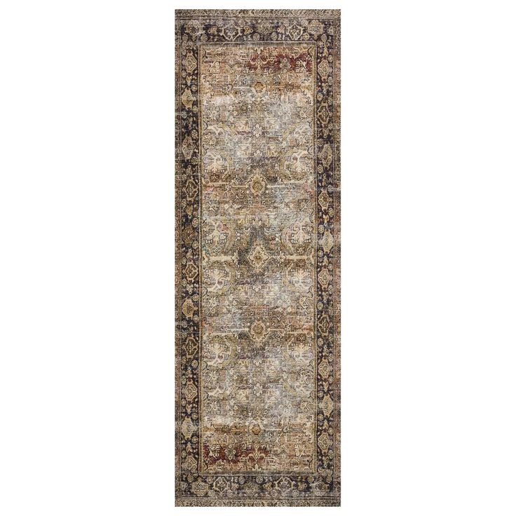 a large rug with an ornate design on the bottom and sides, in grey tones