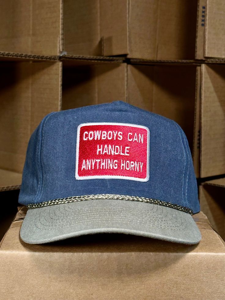 Cowboys Can't Handle Anything HORNY- Denim Trucker Hat Funny Trucker Hat, Retro Hat, Retro Hats, Hunting Hat, Personalized Hats, Funny Hats, Fishing Hat, Cow Boy, Beach Hat