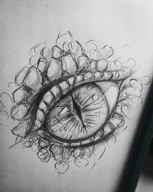 a pencil drawing of an eye