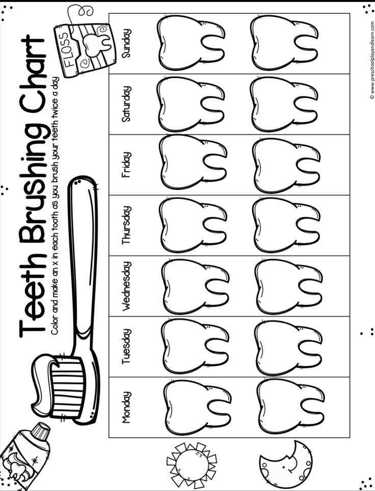 Kids Teeth Chart, Dental Health Preschool Activities, Hygiene Lessons, Five Senses Worksheet, Tooth Brushing Chart, Baby Footprint Crafts, Dental Health Preschool, Tooth Chart, Family Binder